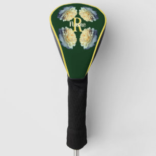 Custom Monogram Initial Name Yellow Roses Golf Head Cover