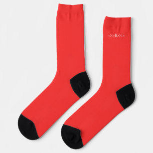 Custom Monogram Initial Red  Socks