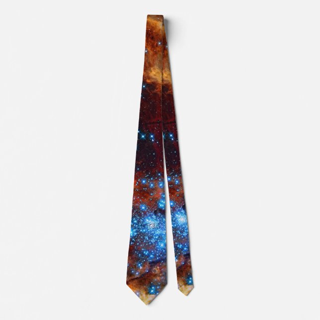 Custom monogram / initials R136, Tarantula Nebula Tie (Front)