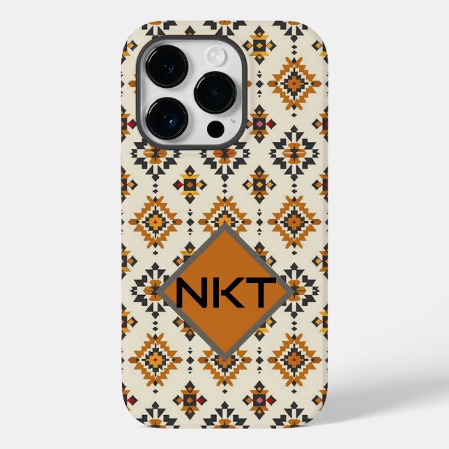 Custom Monogram iPhone Case with Native Design (Back)