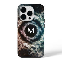 Custom Monogram iPhone Case with Smoke Design