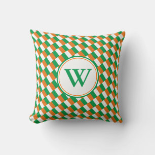 Custom Monogram IRELAND FLAG Patriotic Cushion
