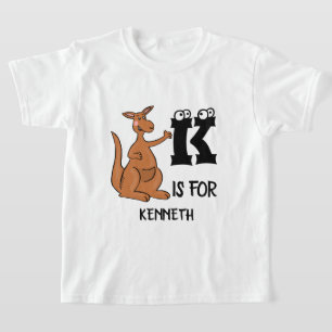 Custom monogram K is for Kangaroo adorable T-Shirt