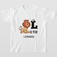 Custom monogram L is for lion cute big cats