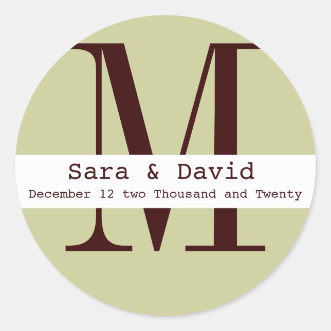 Custom Monogram label (Front)
