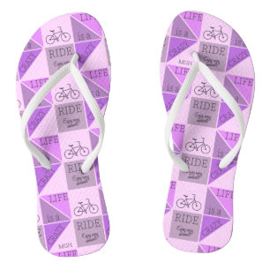 Custom Monogram Life is a Crazy Ride Flip Flops