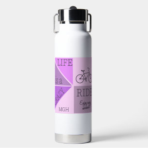 Custom Monogram Life is a Crazy Ride Water Bottle