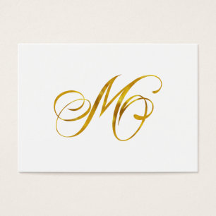Custom Monogram M Faux Gold Foil Monograms Initial