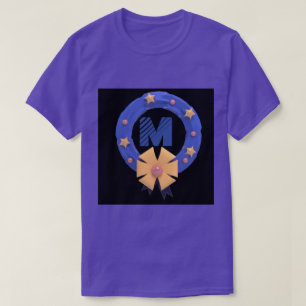 Custom Monogram M Symbol Initials Purple T-Shirts