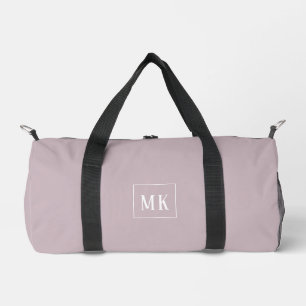 Custom monogram, mauve all over duffle bag