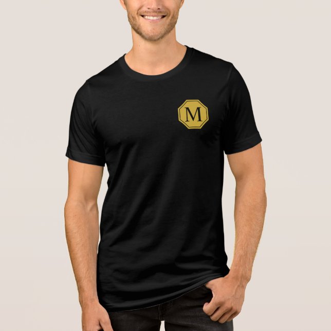 Custom Monogram Men’s Tri-Blend Tee (Front)