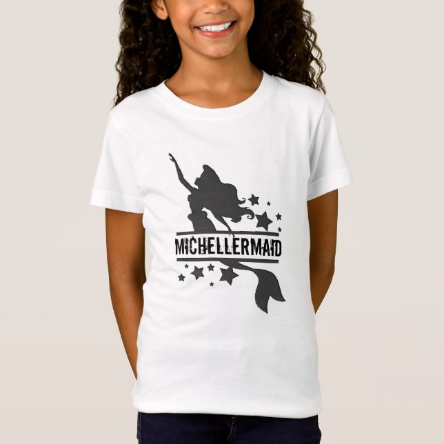 custom monogram mermaid name t-shirt design (Front)