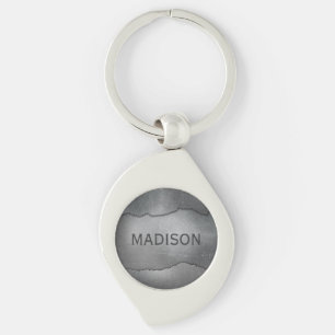 Custom monogram Metal Look key chain
