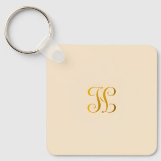 Custom Monogram Minimalist Keychain 