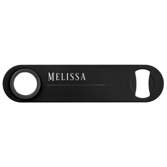 Custom monogram, modern black simple (Front (Horizontal))