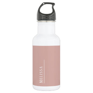 Custom monogram, modern blush pink 532 ml water bottle
