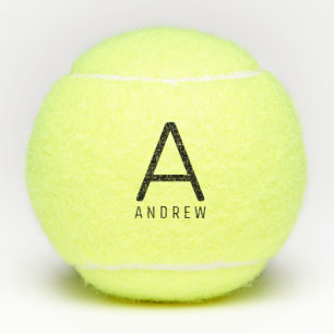 Custom Monogram Modern Design Personalised Tennis Balls