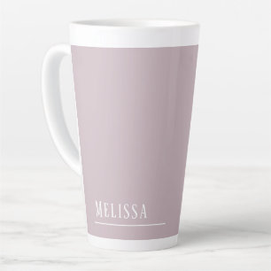Custom monogram, modern lavender latte mug