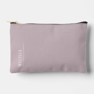Custom monogram, modern mauve  accessory pouch