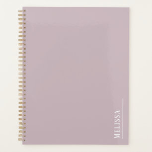 Custom monogram, modern mauve  planner
