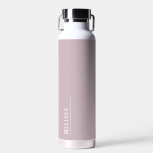 Custom monogram, modern mauve  water bottle
