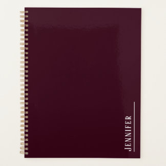 Custom monogram, modern mulberry planner