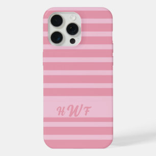 Custom Monogram Monochromatic blush pink  iPhone 15 Pro Max Case