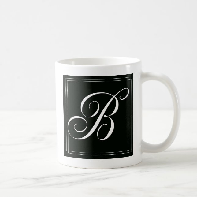 Custom Monogram Mug - Initial B (Right)