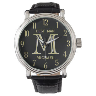 Custom Monogram Name Best Man Gfit Wedding   Watch