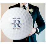 Custom Monogram Name Best Man Wedding Favour Golf Balls<br><div class="desc">This unique golf ball is designed as a gift for your Best Man. Features a unique layering of the monogram -- look closely and you will see three colours, which gives it the feeling of depth. Personalised additionally with his first name. The text reads "Best Man" along with the date...</div>