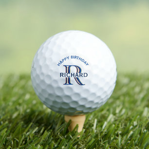 Custom Monogram Name Birthday   Golf Balls
