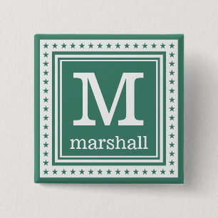 Custom monogram, name & color button
