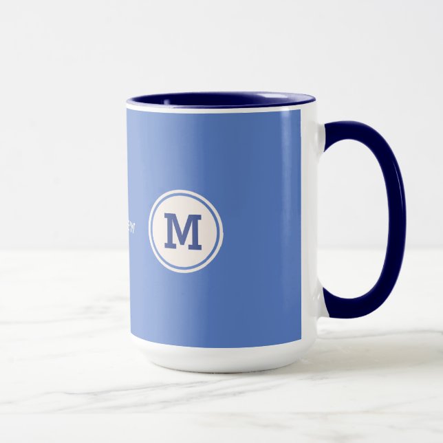 Custom monogram, name & colour mugs (Right)