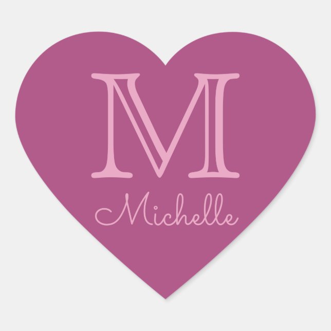 Custom Monogram, Name & Colour stickers (Front)