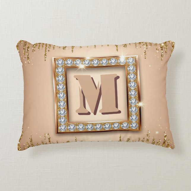 Custom Monogram  Name Design ✨ Decorative Cushion (Front)