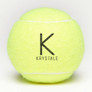 Custom Monogram Name Modern Personalised Tennis Balls