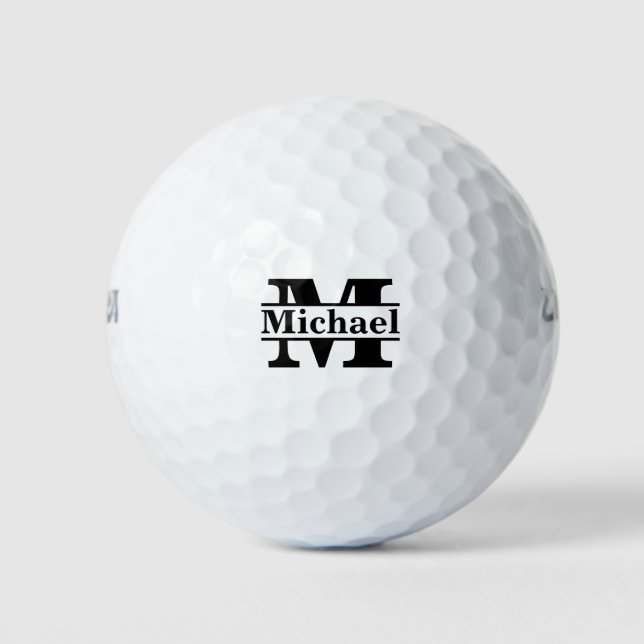 Custom Monogram Name Personalised Golf Balls (Front)