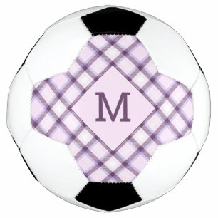 Custom Monogram & Name Plaid / Tartan Pattern Football