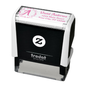 Custom Monogram Name Professional Return Address Self-inking Stamp