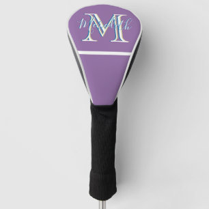 Custom Monogram Name Purple Lavender Golf Head Cover