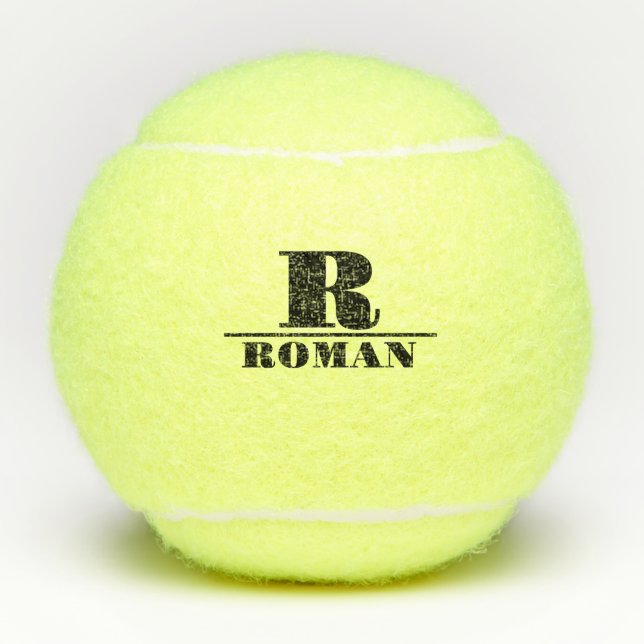 Custom monogram & name tennis balls (Front)