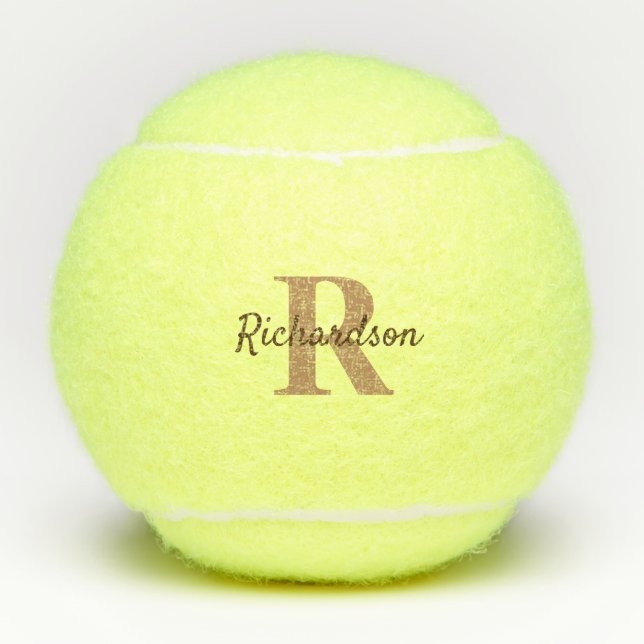 Custom Monogram Name Tennis Balls (Front)