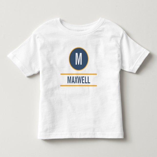 Custom monogram name text template T-Shirt (Front)