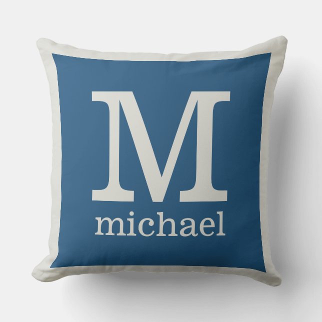 Custom Monogram & Name throw pillows (Front)
