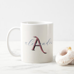 Custom Monogram Names Gift for Couples Coffee Mug