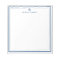 Custom Monogram Navy Blue Border Stationery 