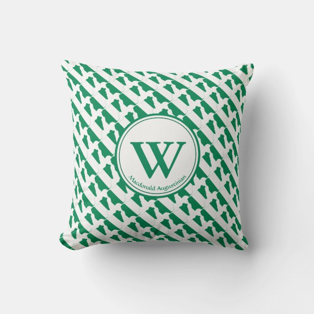 Custom Monogram NIGERIA Flag Nigerian Naija Cushion (Front)