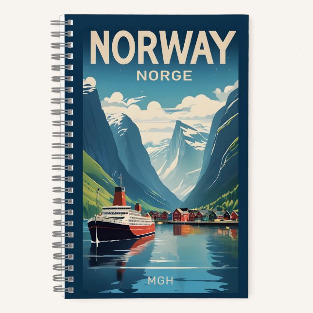 Custom Monogram Norway Notebook (Front)