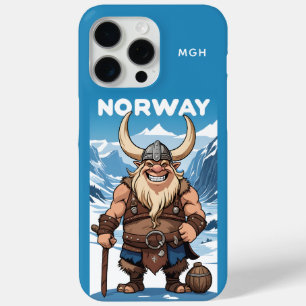 Custom Monogram Norwegian Troll iPhone 15 Pro Max Case