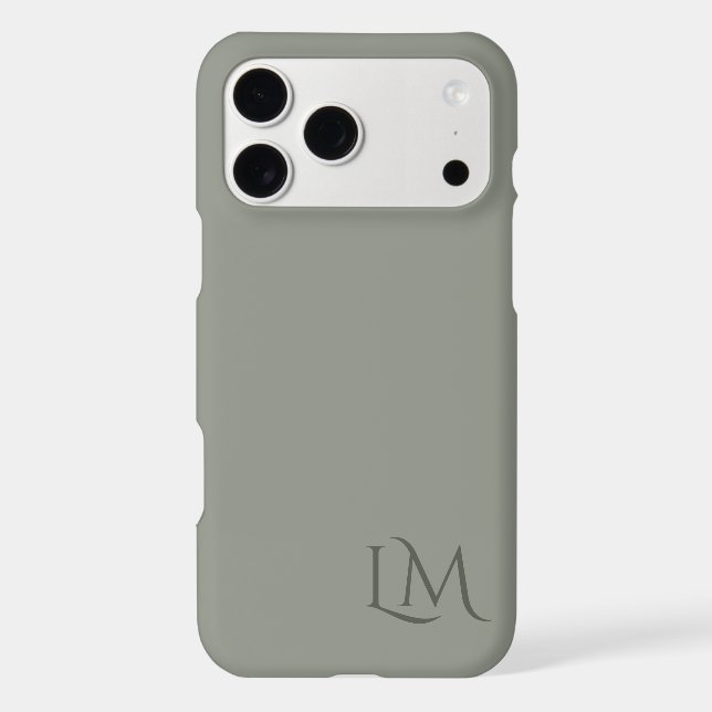 Custom Monogram Olive Taupe  (Back)